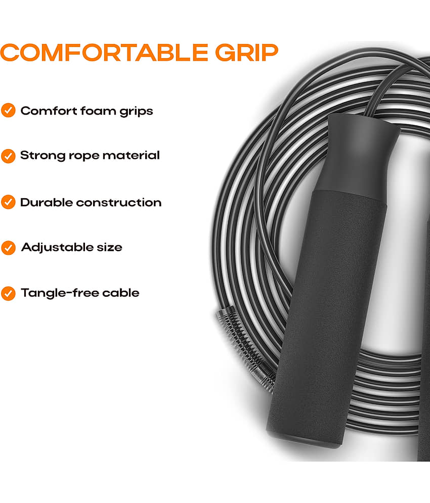 Impetus Black Skipping Rope ( Pack of 1 ) view 2