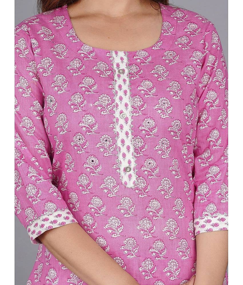Mishree Collection - Turquoise Straight Cotton Women's Stitched Salwar Suit ( Pack of 1 ) view 2