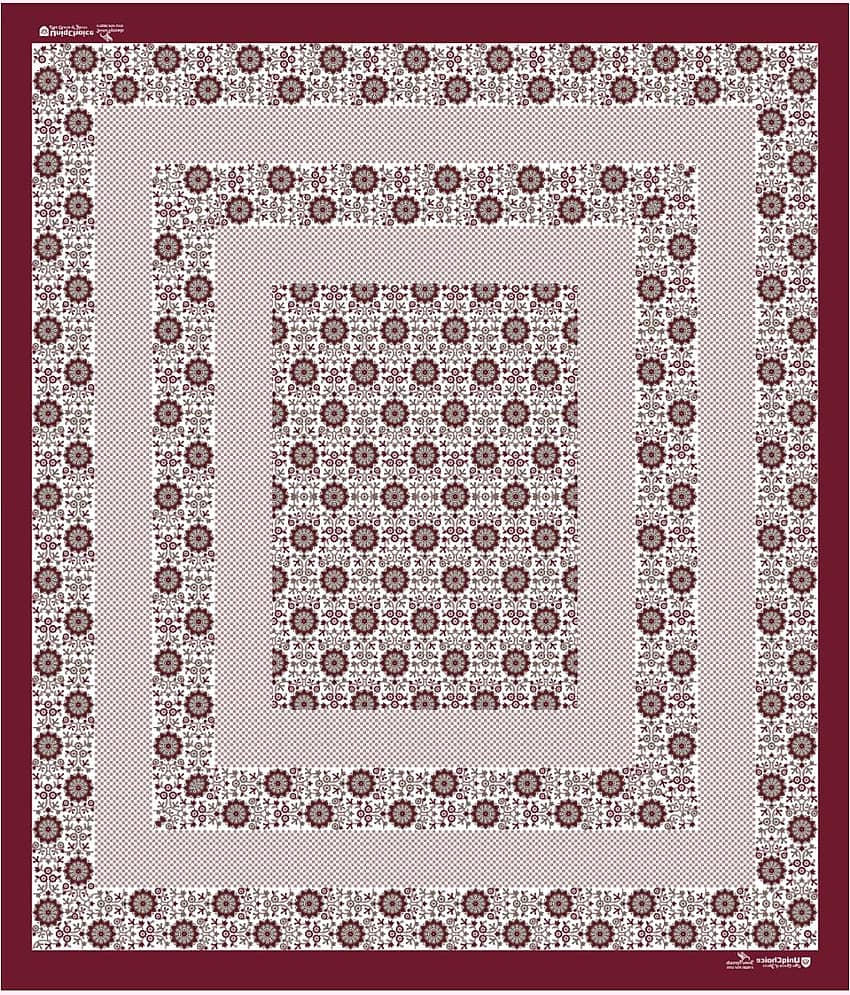 HOME Cotton Double Bedsheet ( Maroon ) view 2
