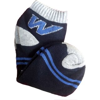 3 Pair Mens Ankle Length Sports Socks, Breathable Cotton Blend, Sweat Absorbent Stretchable Casual/Running Socks view 2