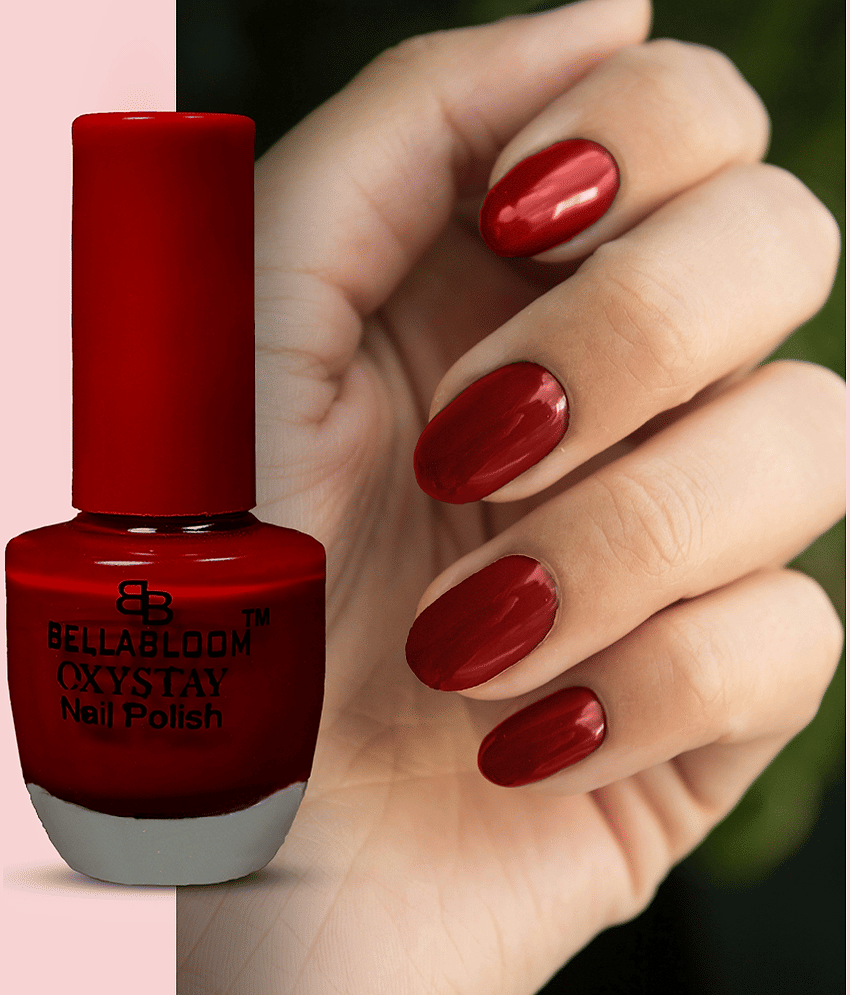 BELLABLOOM Cherry Red Glossy Nail Polish, 10ml (Pack of 1)