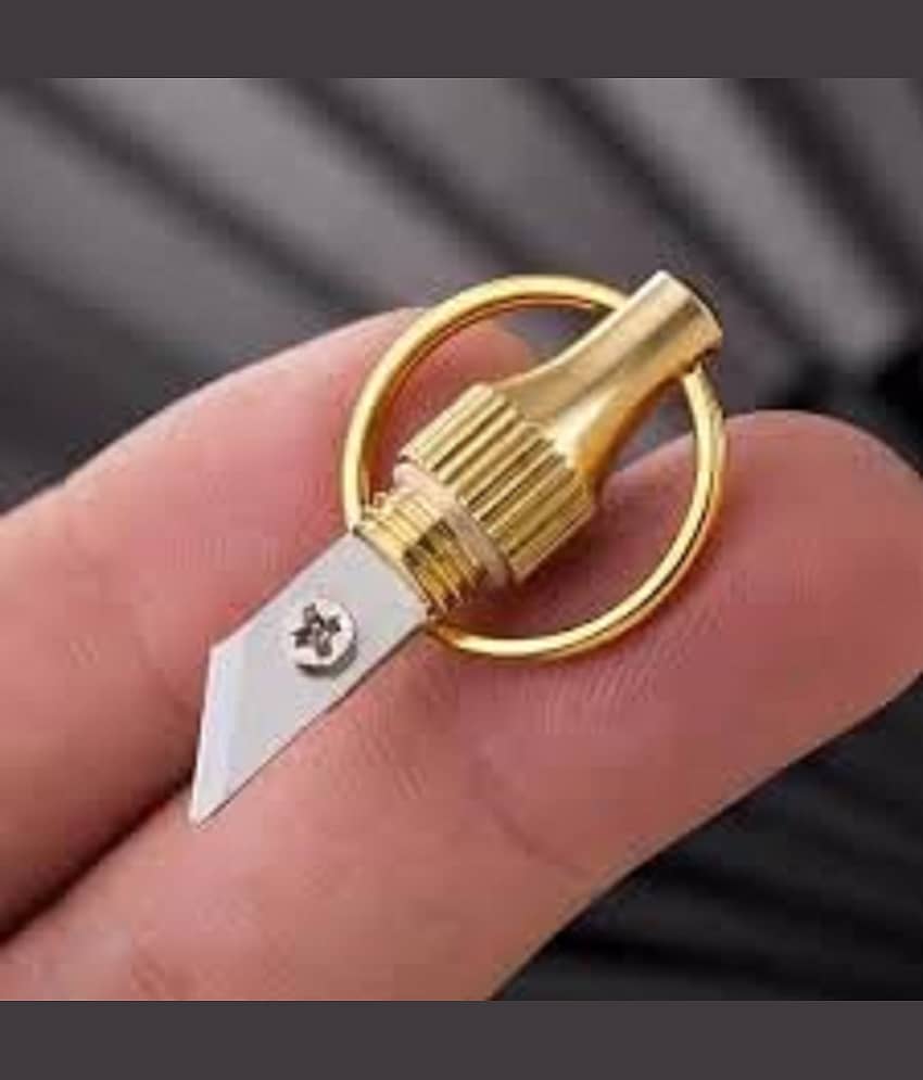 Stainless Steel Portable Pocket Knife Mini Brass Capsule Knife view 2