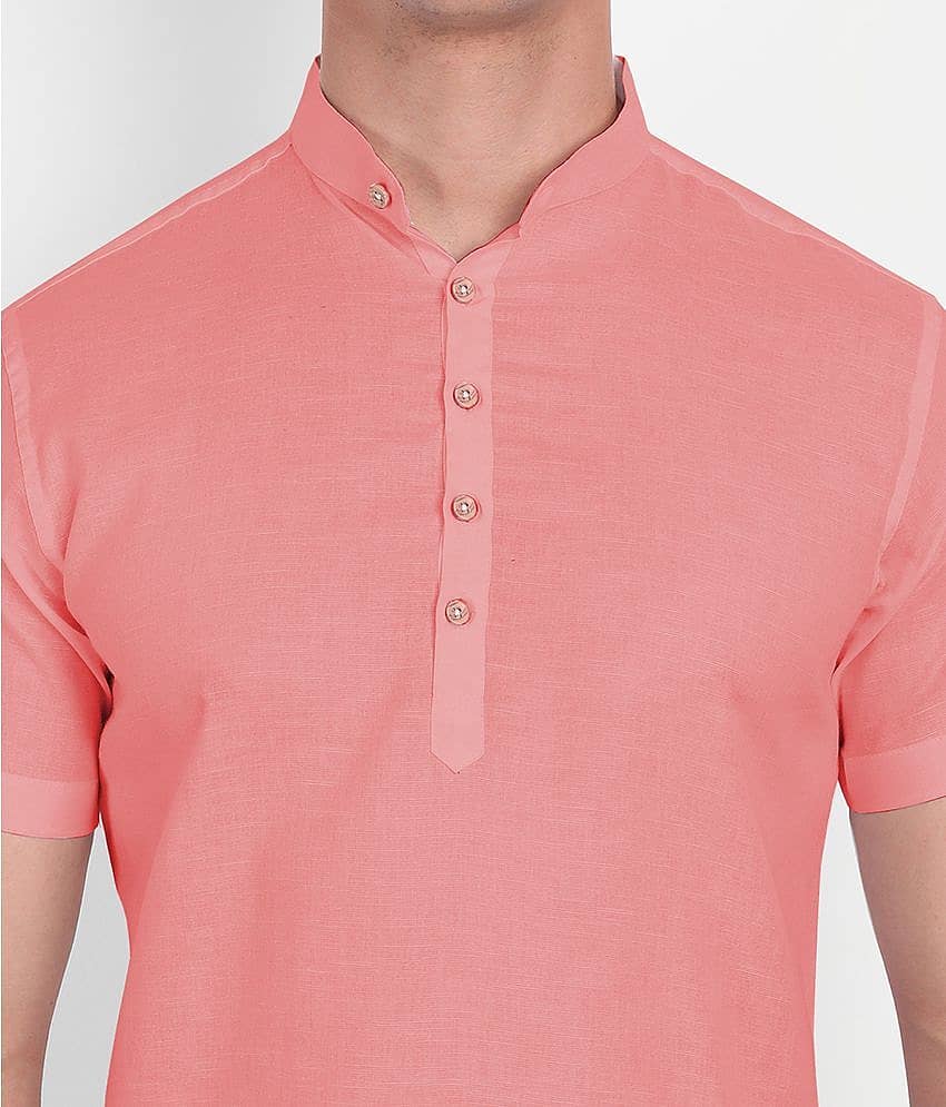 Vida Loca - Peach Cotton Slim Fit Men's Casual Shirt ( Pack of 1 ) view 2