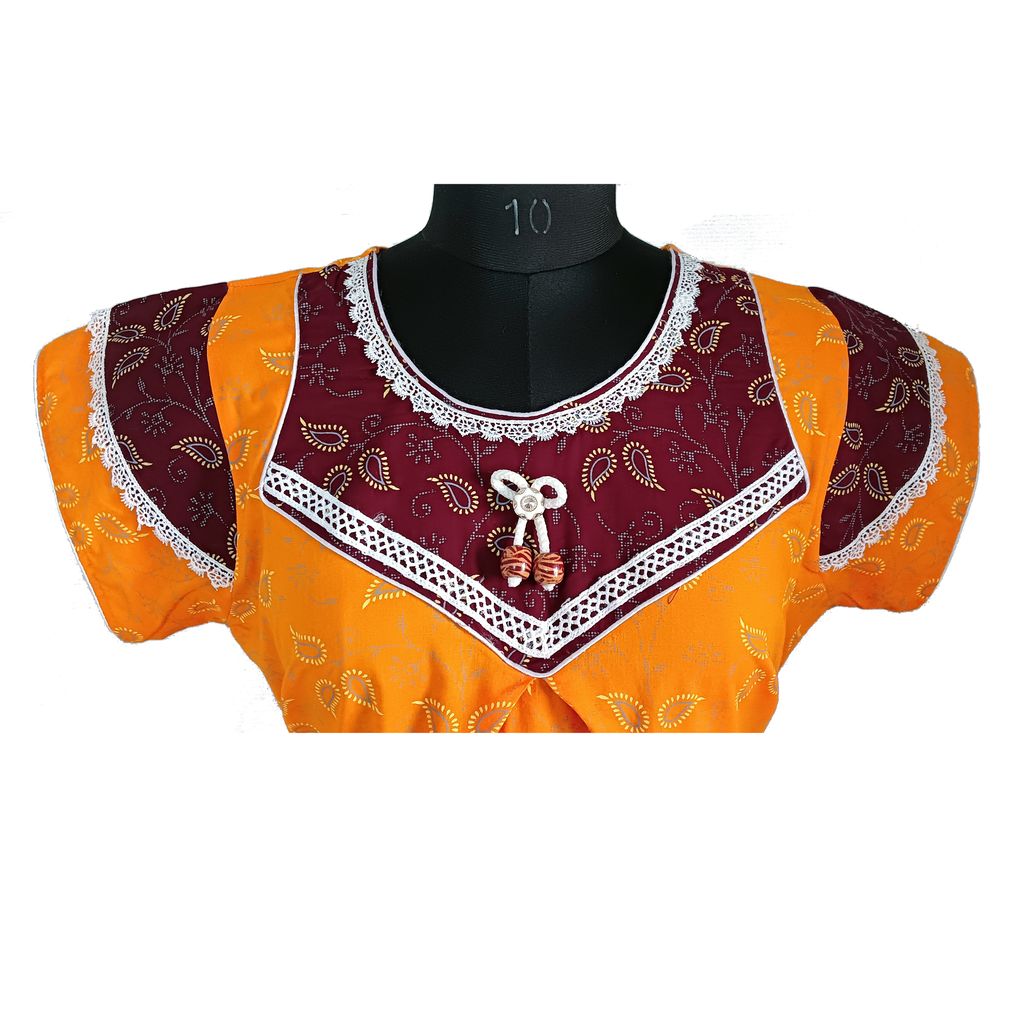 Laadli pure cotton dubble colour fancy xl size cotton nighty for women view 2