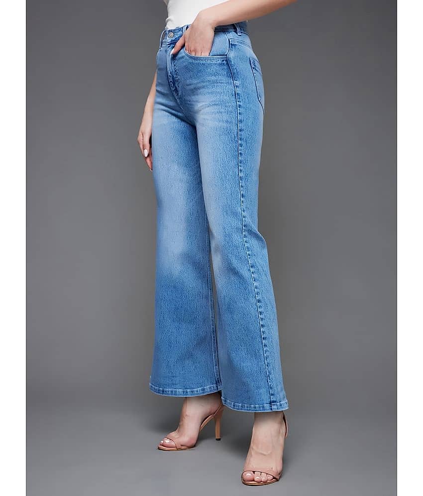 Miss Chase - Light Blue Denim Wide Leg Women's Jeans ( Pack of 1 ) view 2