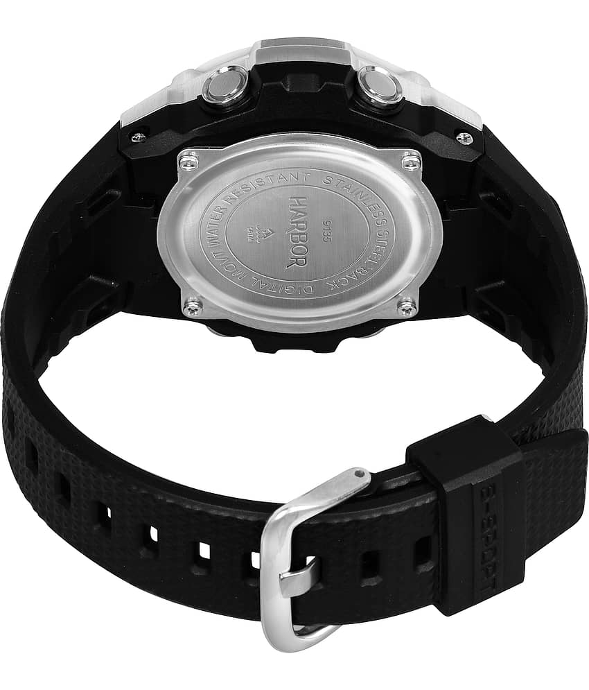 Harbor Black PU Analog-Digital Men's Watch view 2
