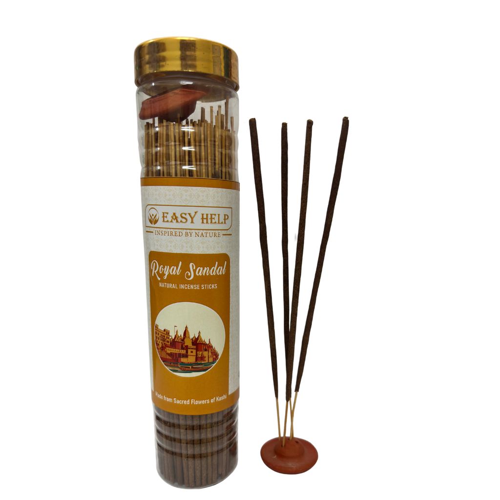 Royal Sandal Incense Sticks – Handcrafted, Charcoal-Free, Made with Real Flowers view 2