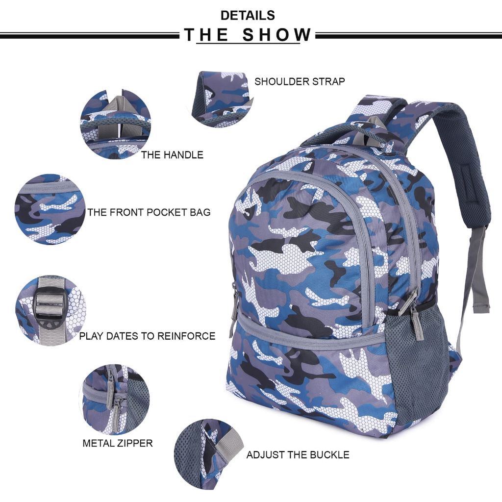 Lychee Bags Backpack Kids Polyester School Backpack Grey view 2