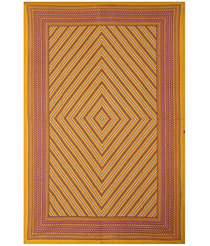 Uniqchoice Cotton Single Bedsheet ( Yellow ) view 2