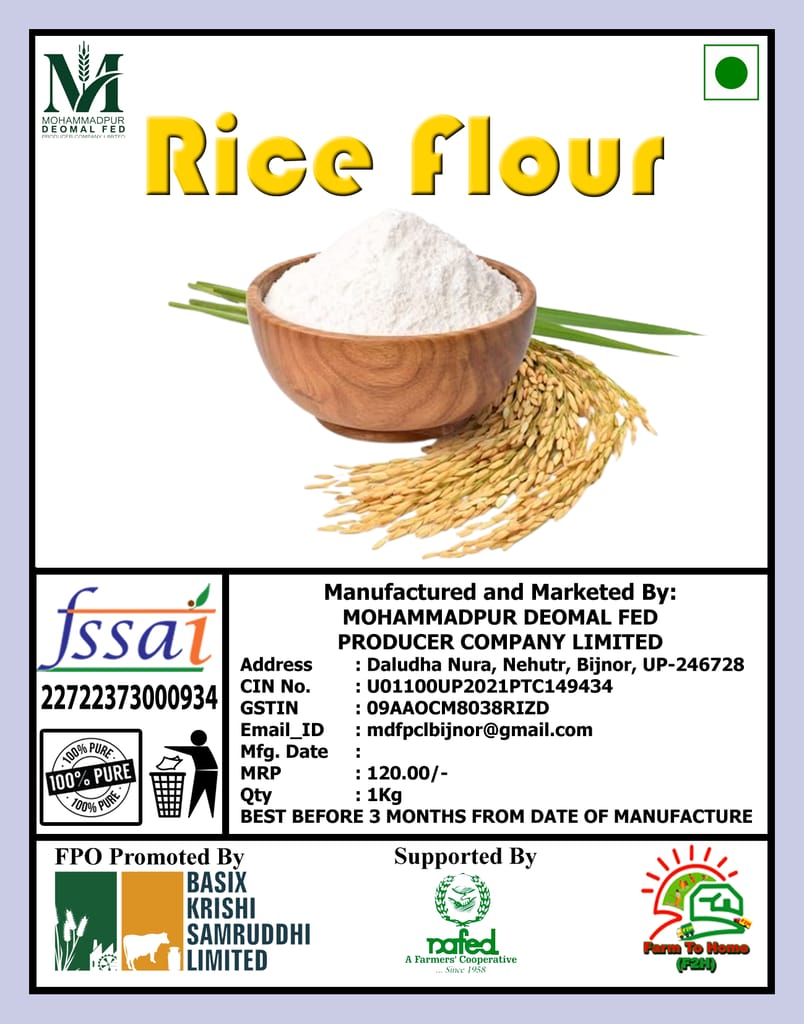 Rice Flour | Rice Atta |1 Kg (pack of 3) view 2