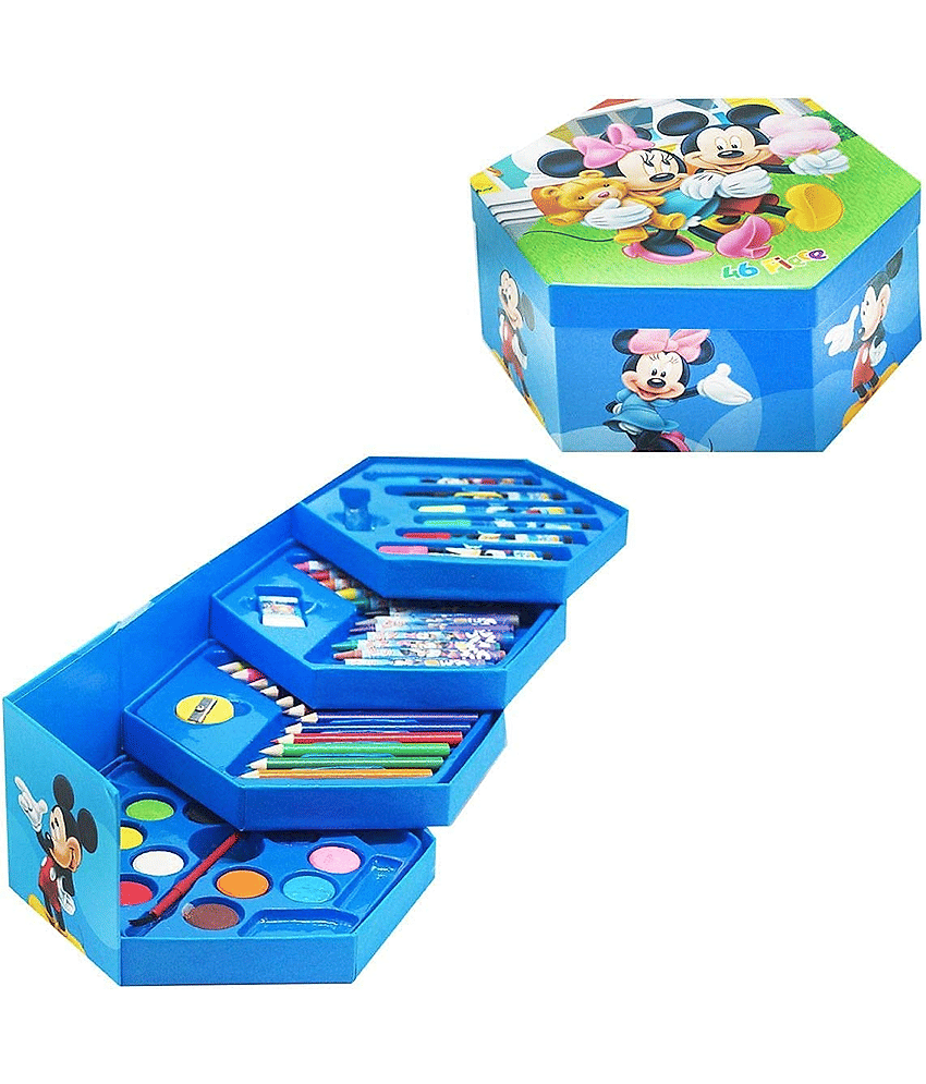 46 Pieces Art Set Color Kit with Color Pencil, Crayons, Water Color, Sketch Pens (Color and Design May Change) view 2