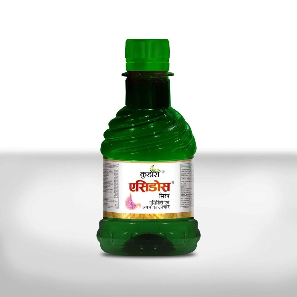 Kudos Ayurveda Acidos Syrup | Ayurvedic Medicine for Hyper-Acidity and Gas - 250 ml view 2