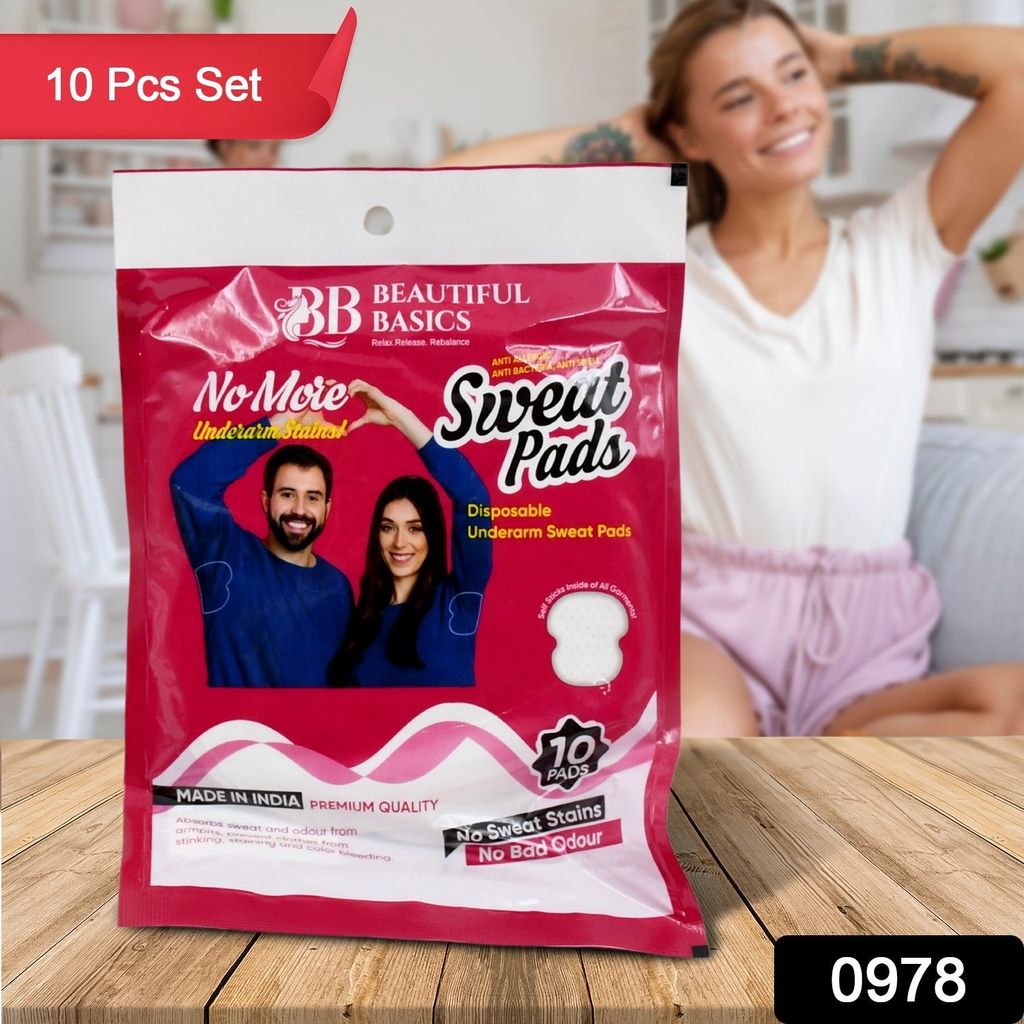 Underarms Sweat Pads Disposable Highly Absorbent Pads Cotton Anti-Allergic Anti Bacteria Anti Smell Underarm Perspiration Pad For Men And Women (Pack of 10) view 2