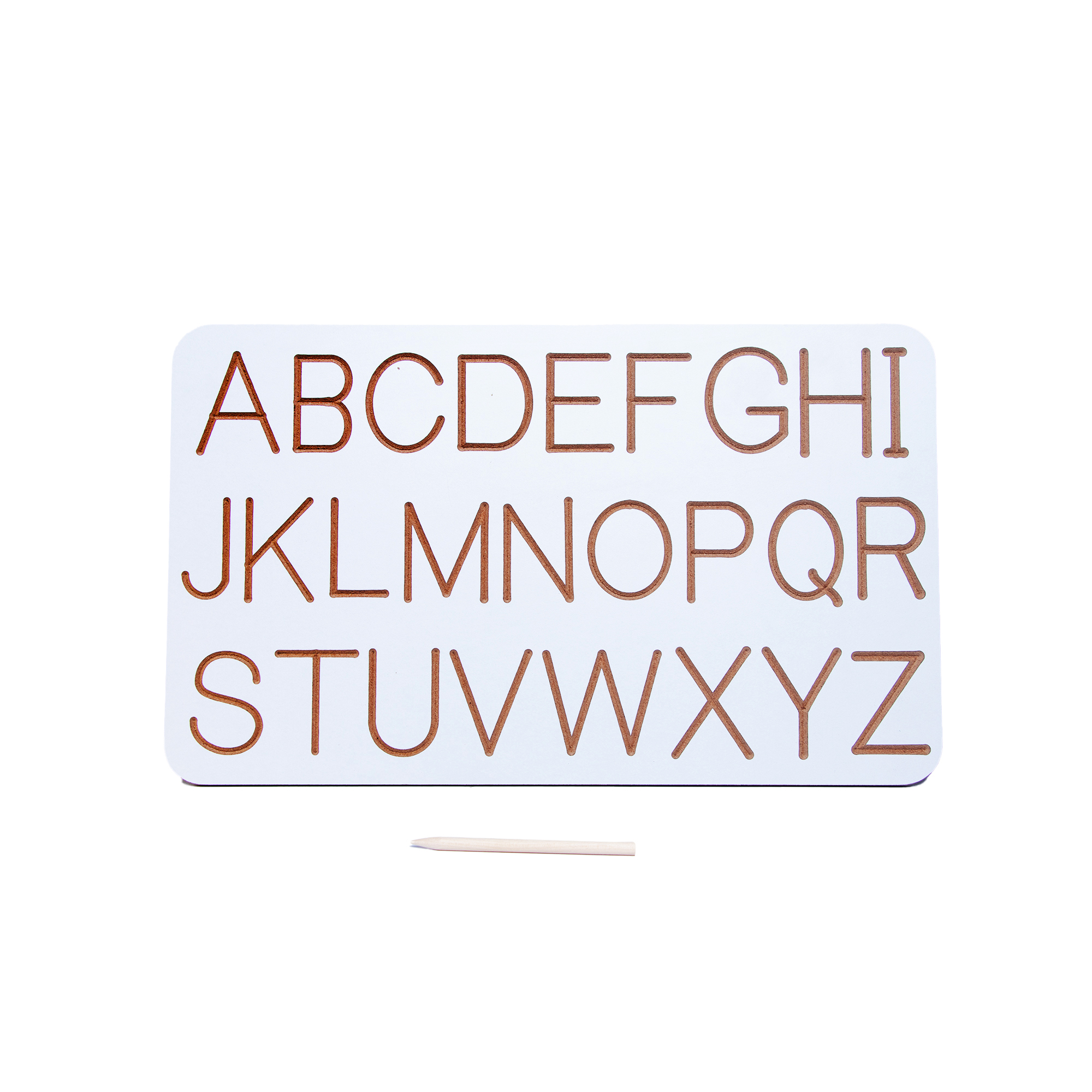 Wooden White Tracing Board Stencil (Capital English Alphabets) view 2