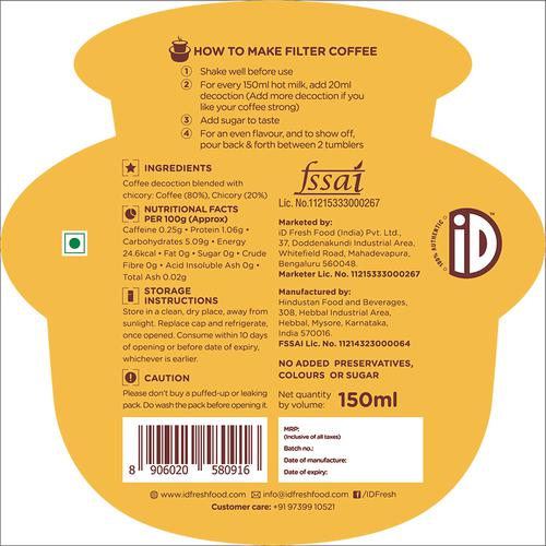 ID Traditional Filter Coffee Decoction, 150 ml view 2