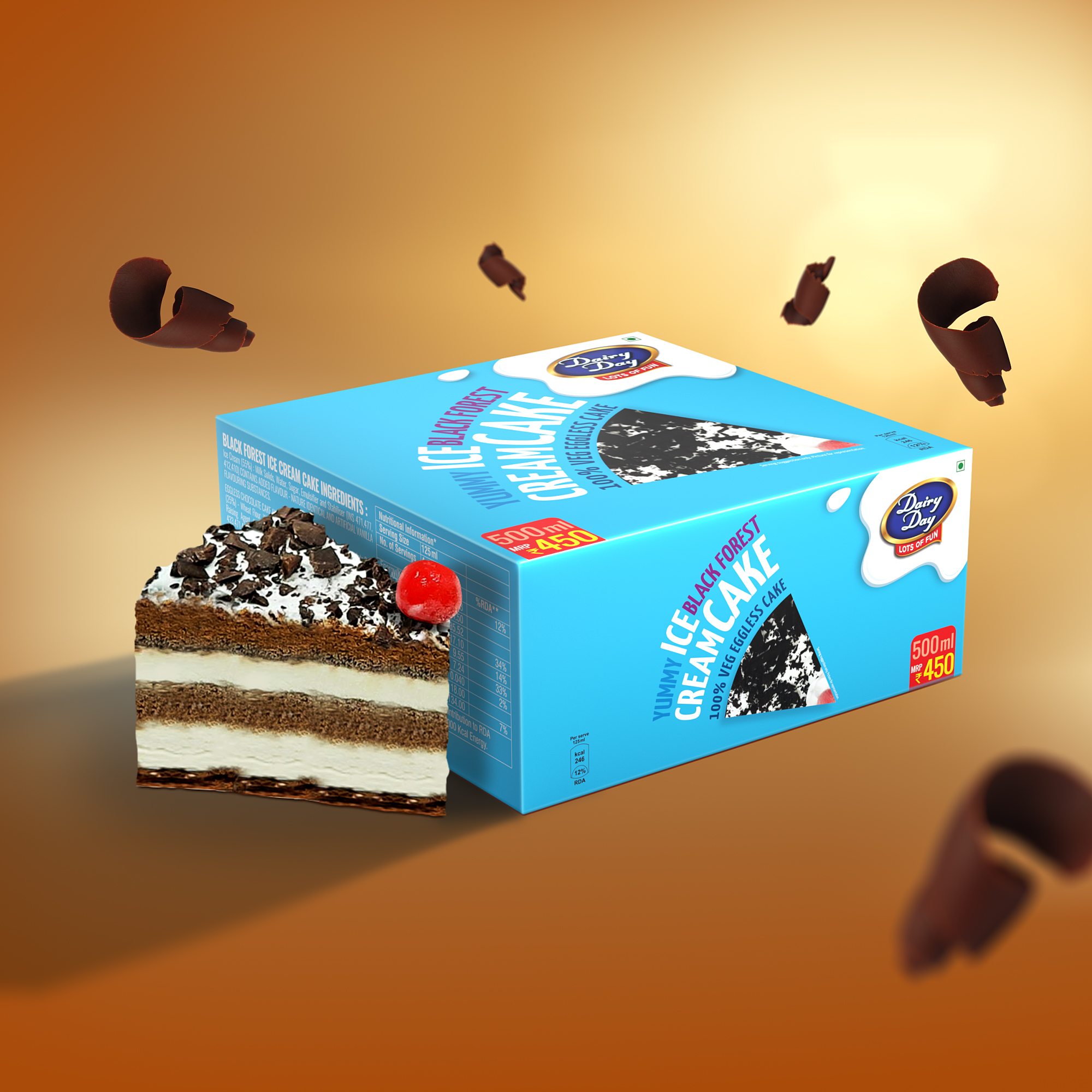Black Forest Ice Cream Cake 500 mI