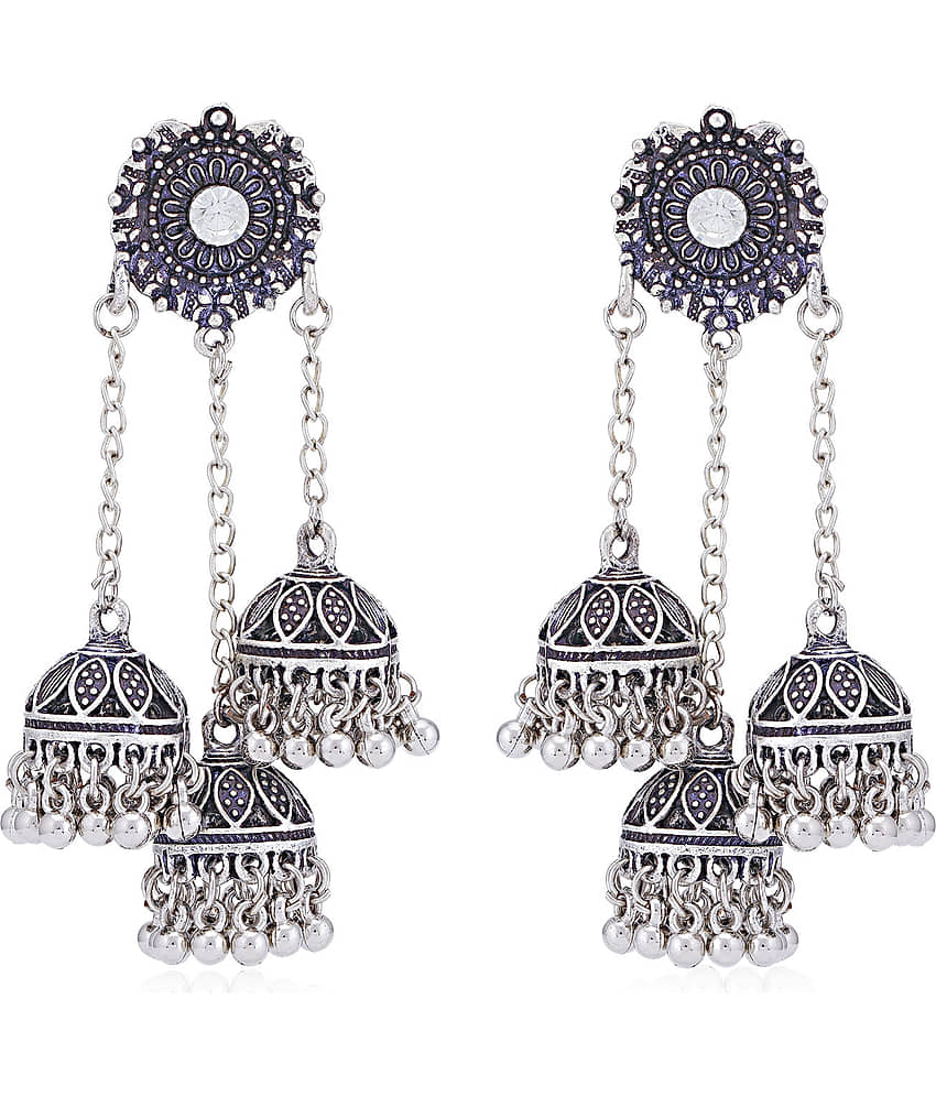 Sukkhi Alluring Oxidised Chandelier Earring for Women view 2