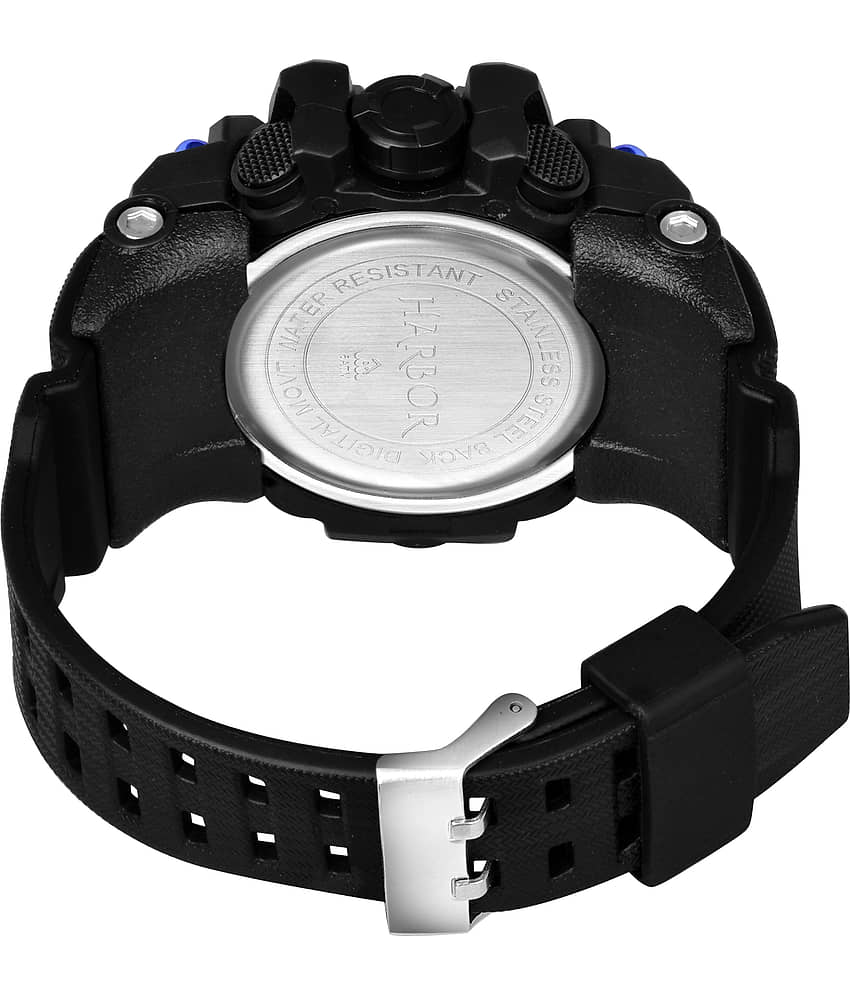 Harbor Black PU Analog-Digital Men's Watch view 2