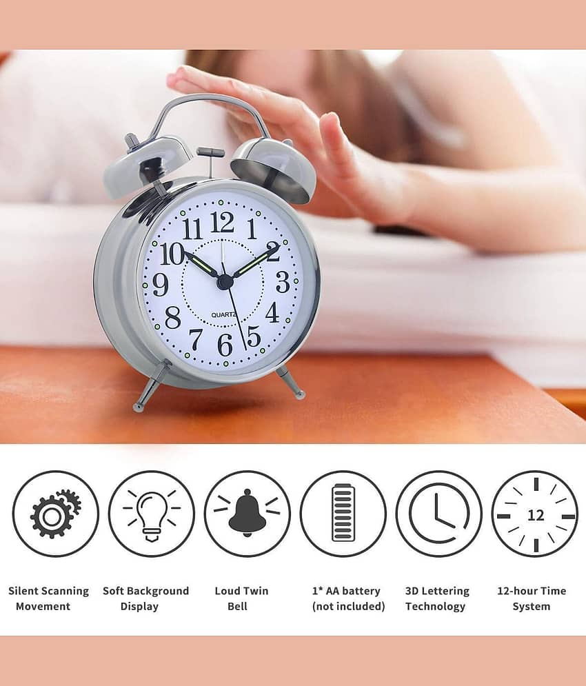 Niva Analog Alarm Clock - Pack of 1 view 2