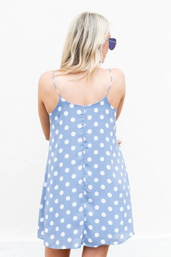 Elchic Polka Dot Blue and White Mini Dress view 2