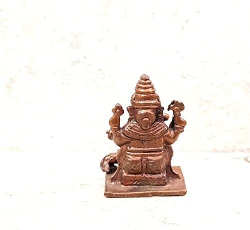 Searchers Paradise - Copper Idols Ganesh,1.4 inches, Copper Handmade 28 Grams, Patina Antique Finish, Pack of 1 Piece view 2
