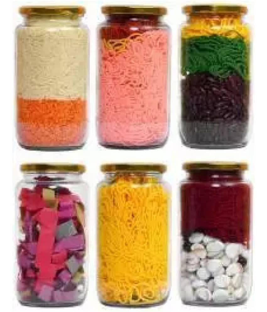 skwaion Glass Gold Spice Container ( Set of 12 ) view 2