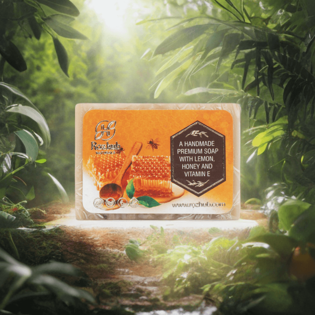 Lemon Honey Handmade Bathing Bar from Rozhub Naturals - 100gm view 2