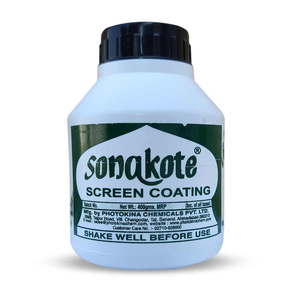MrKrafts Sonakote Screen Coating Emulsion 400G Bottle with 2 Sensitizer Pouch (Green) view 2