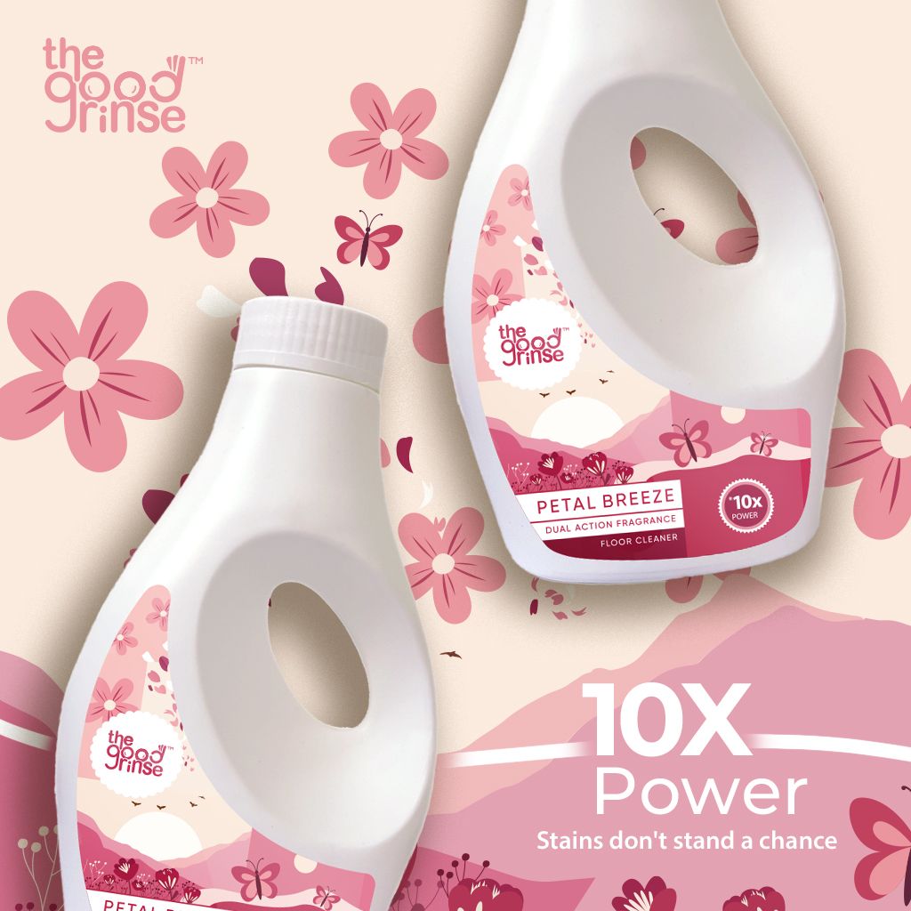 TheGoodRinse Petal Breeze Disinfectant Surface & Floor Cleaner - 2 Litre | Floral Fragrance with Dual Action Freshness | 10X Power Cleaning Formula for Stains, Germs, and Odors | Multipurpose Cleaner view 2