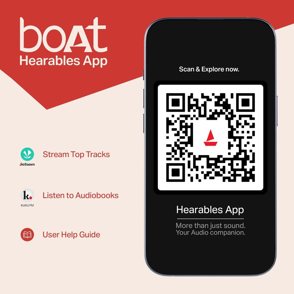 Boat 2025 Launch Rockerz 113 40H Battery, Dual Pair, Fast Charge, ENx Tech, Stream Ad Free Music via App Support, Magnetic Buds, Bluetooth Neckband, Wireless with Mic in Ear Earphones (Active Black) view 2