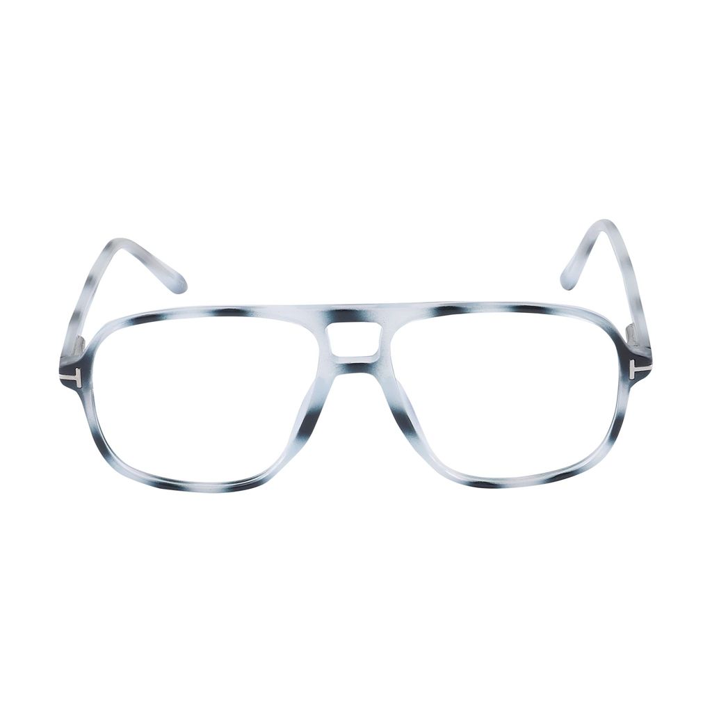 4Flaunt Full Rim Zero Power Anti Glare Square Spectacle Frame | Lightweight, Sturdy & Trending | UV Protection Specs | Men & Women | Medium (C4 - Blue-Grey) view 2