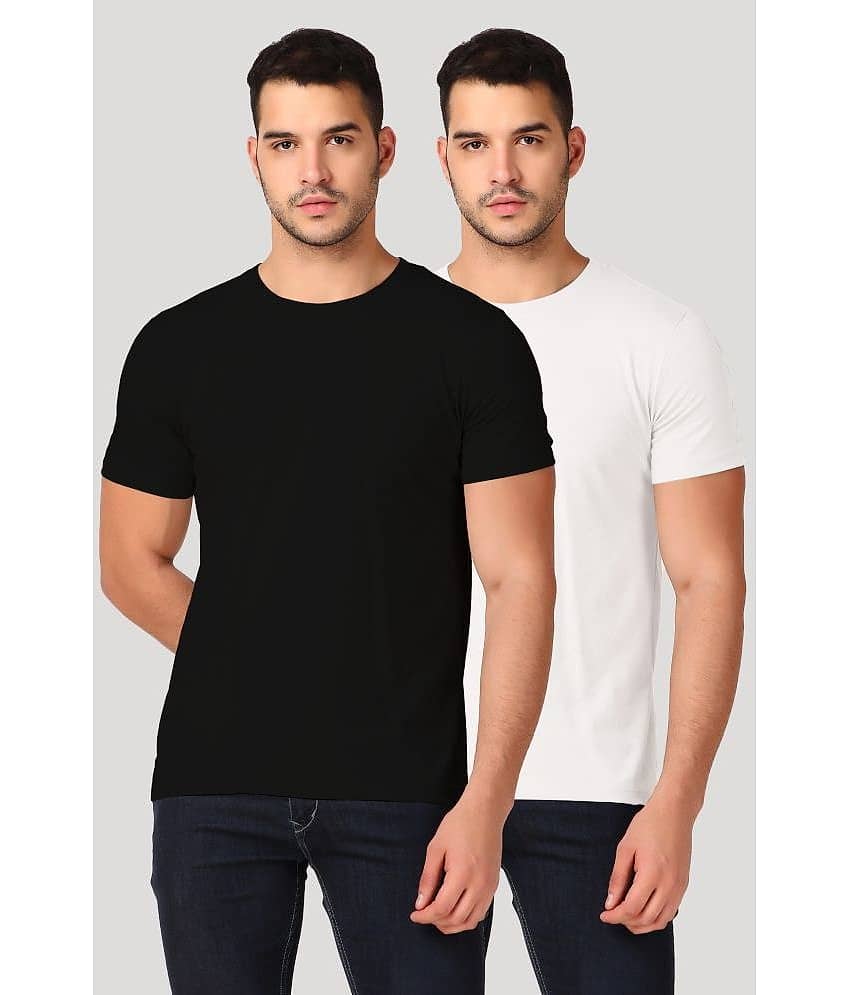Inner Element Pack of 2 100% Cotton Regular Fit Men's T-Shirt ( Multicolor )