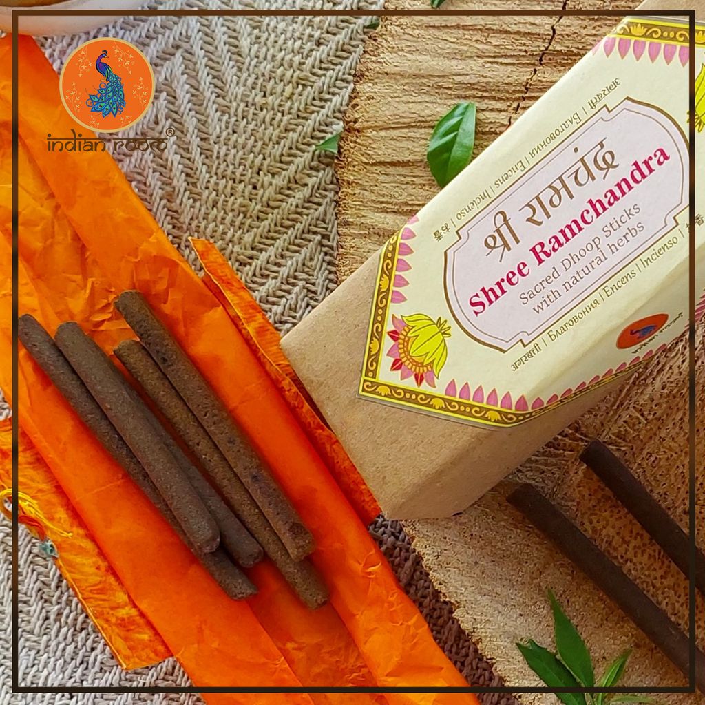 Indian Room’s Hand-Rolled Chandan Dhoop - “Shree RAMCHANDRA" Sandalwood & Herbal Extracts | Charcoal-Free view 2