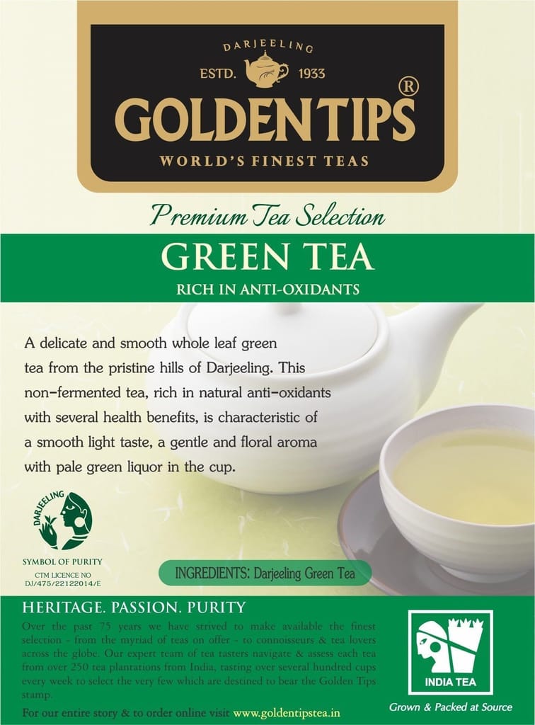 Golden Tips Darjeeling Green Tea Loose Leaves Brocade Bag (200 Gram , 100 cups) view 2