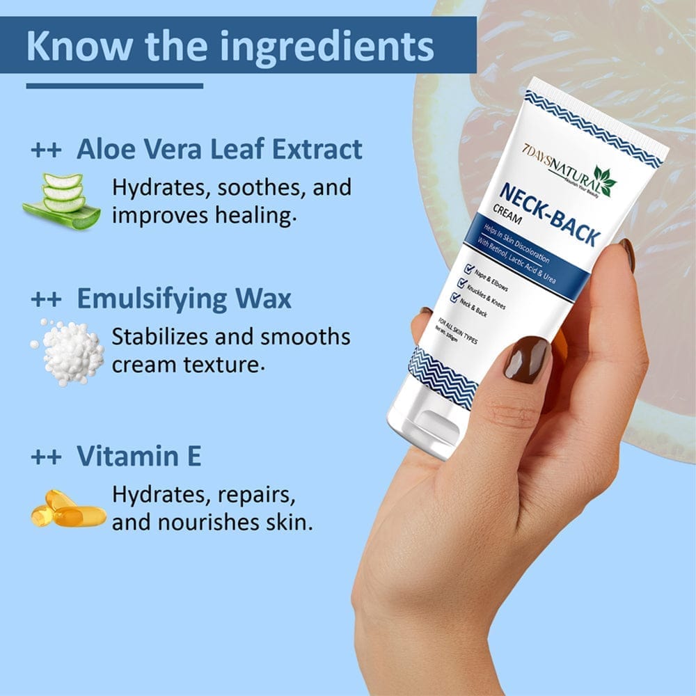Neck Back Cream | For Even toned and Smooth Nape, Brightens and Lightens Neck , 7Days Natural view 2