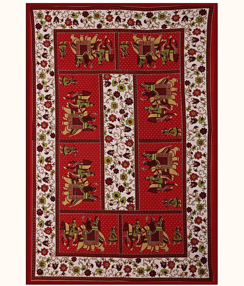 PETROSOLY Cotton 1 Double Queen Bedsheet with 2 Pillow Covers ( Multicolor ) view 2