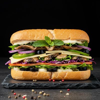 Mushroom Salad Sandwich