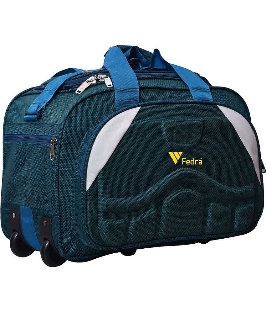 FEDRA - 40 Ltrs Green Polyester Duffle Bag