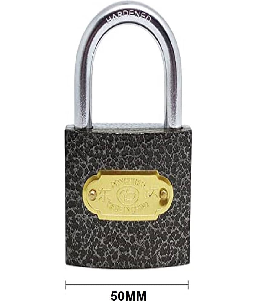 SMALL 50MM Pressing Hard Stainless Steel black Finish Lock with 3 Key (lock 50 mm ) view 2