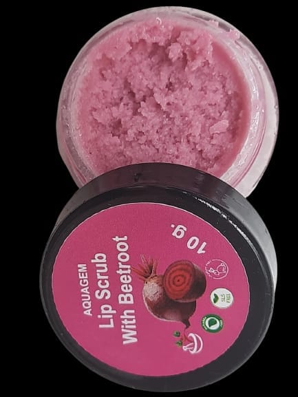 Aquagem skincare "All Natural Beetroot Lip Scrub"