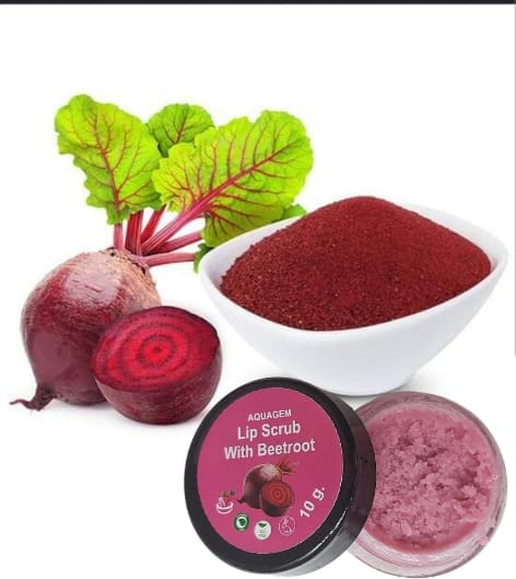 Aquagem skincare "All Natural Beetroot Lip Scrub" view 2