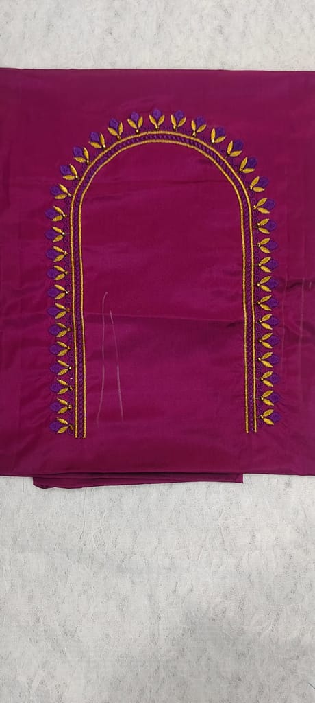 Hand Embroidered Neck Design Work view 2