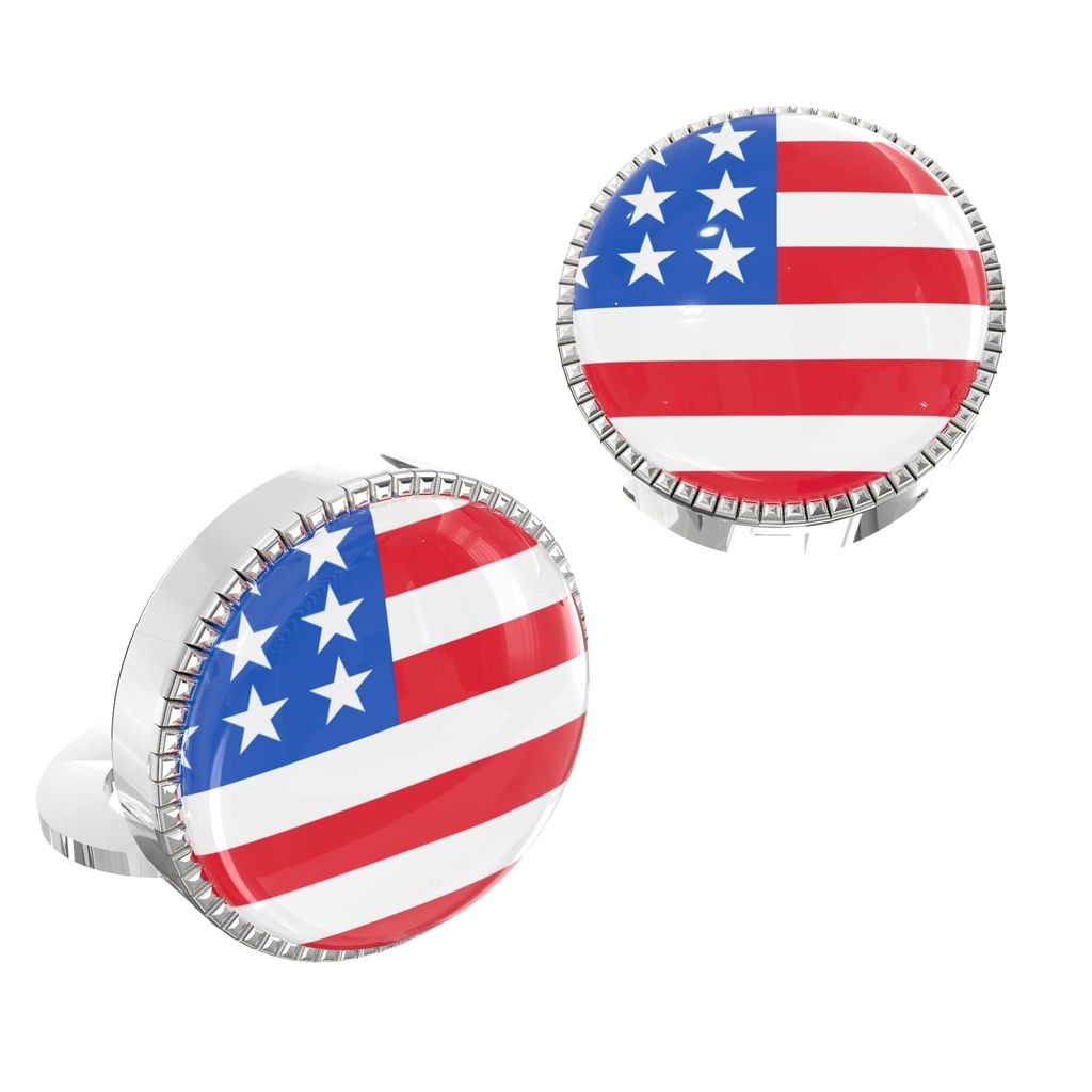 The Smart Buttons - Shirt Button Cover Cufflinks for Men - U.S.A. Flag Style view 2