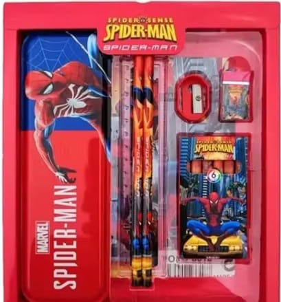 Spiderman Kids Stationery Gift Set with Pencil & Geometry Kit view 2
