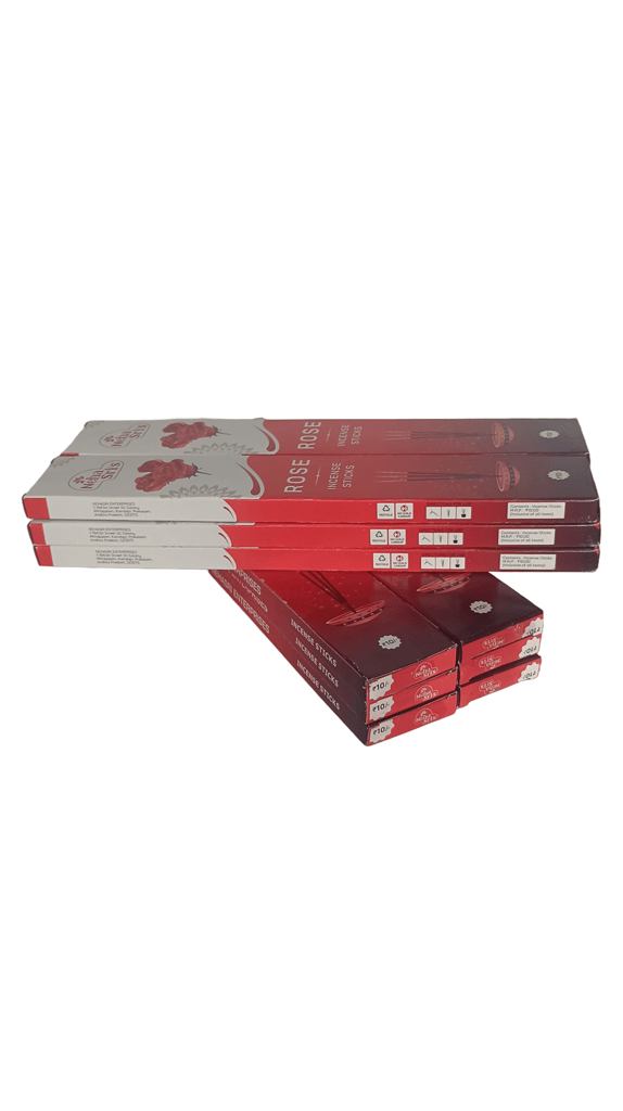 Neha's Sri's Rose Incense Sticks - 4 Packs of 12 view 2
