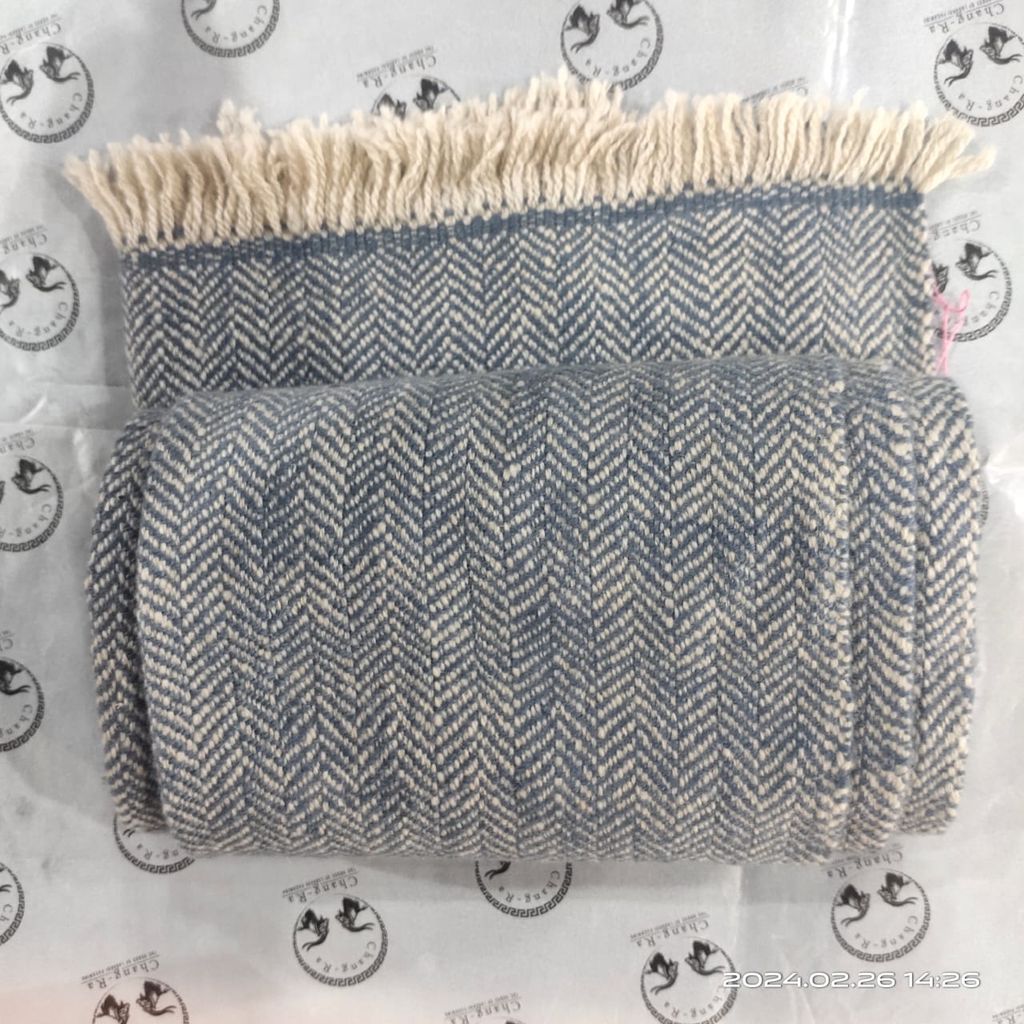 Pashmina Muffler With Indio dye view 2