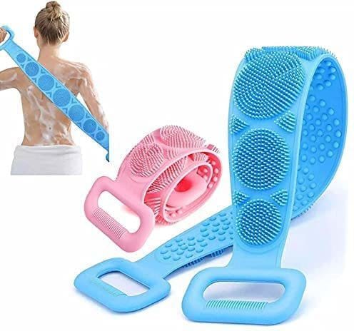 Long Silicone Body Scrubber for Shower, Exfoliating Back Scrubber for Men and Women view 2