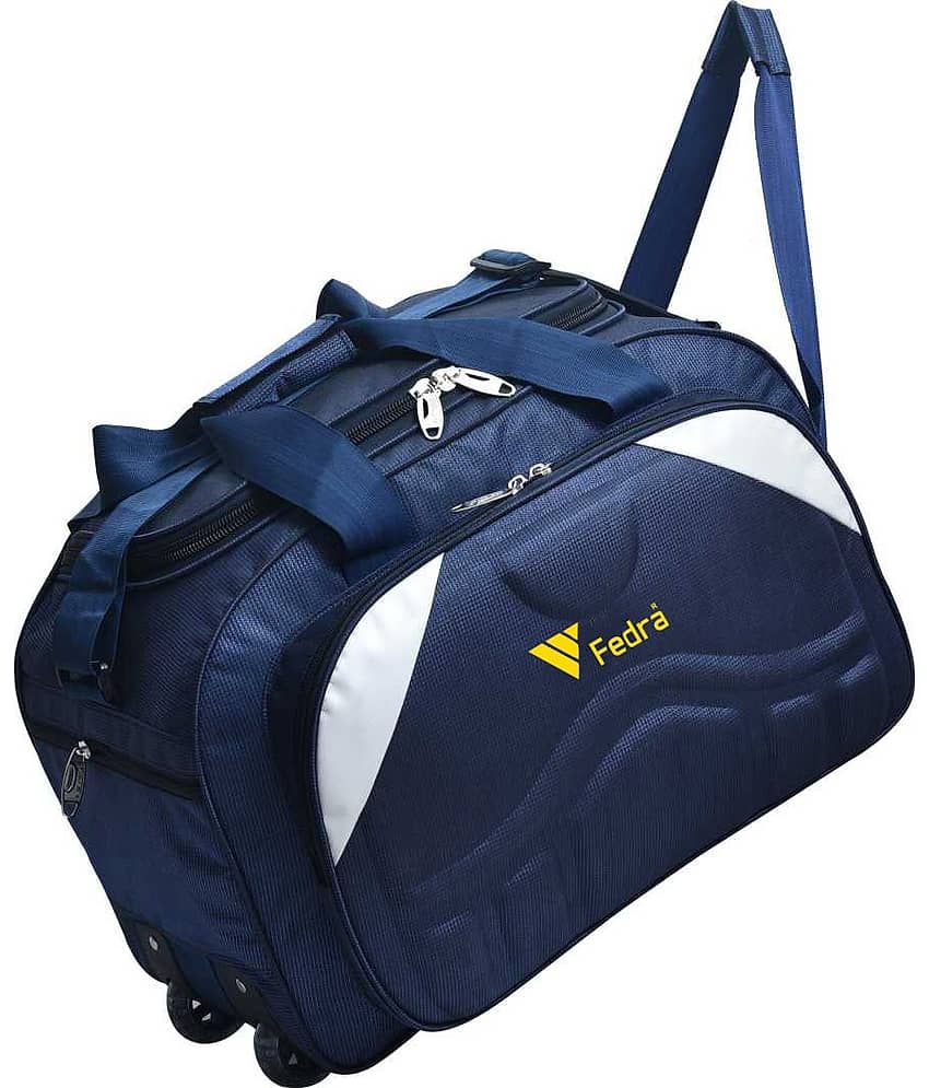 FEDRA - 40 Ltrs Blue Polyester Duffle Bag view 2