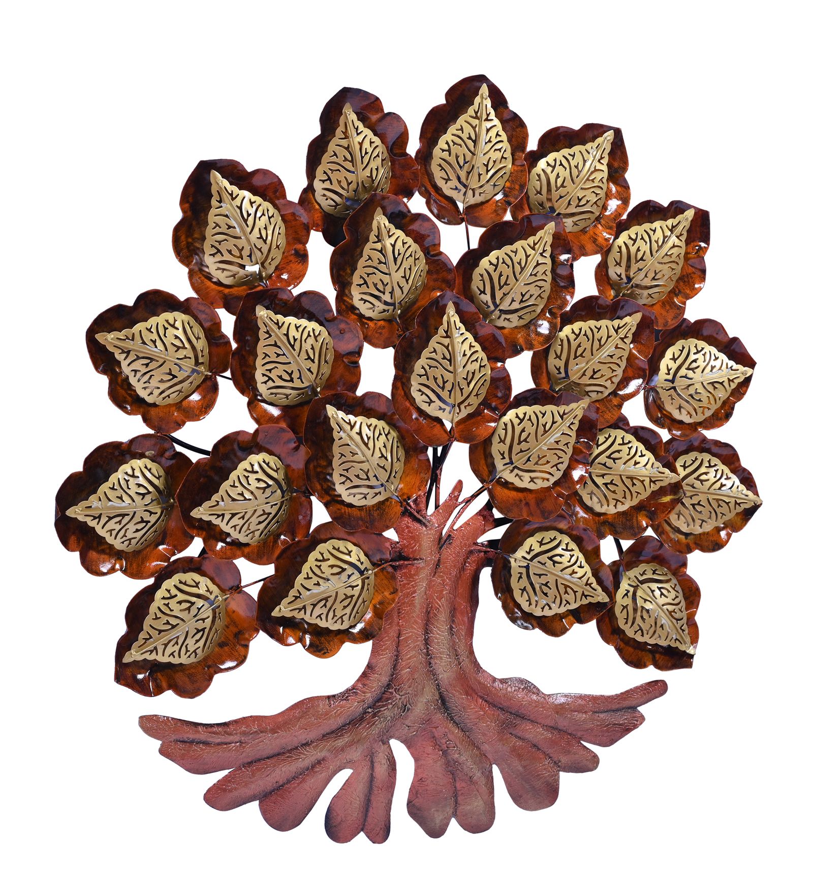 Paan Leaf Tree With Led Light Metal Wall Art For Home Decor view 2