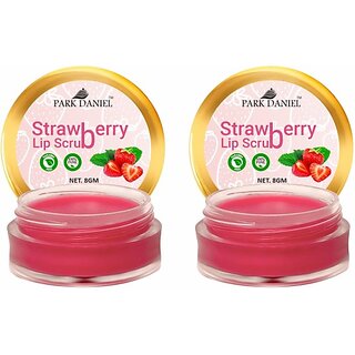 PARK DANIEL Strawberry Lip Scrub for Lightening & Brightening of Dark Lips with Shea Butter, Coconut Oil & Strawberry Extracts for Men & Women Combo pack of 2 Jars of 08 gms(16 gms) Scrub (16 ml) view 2